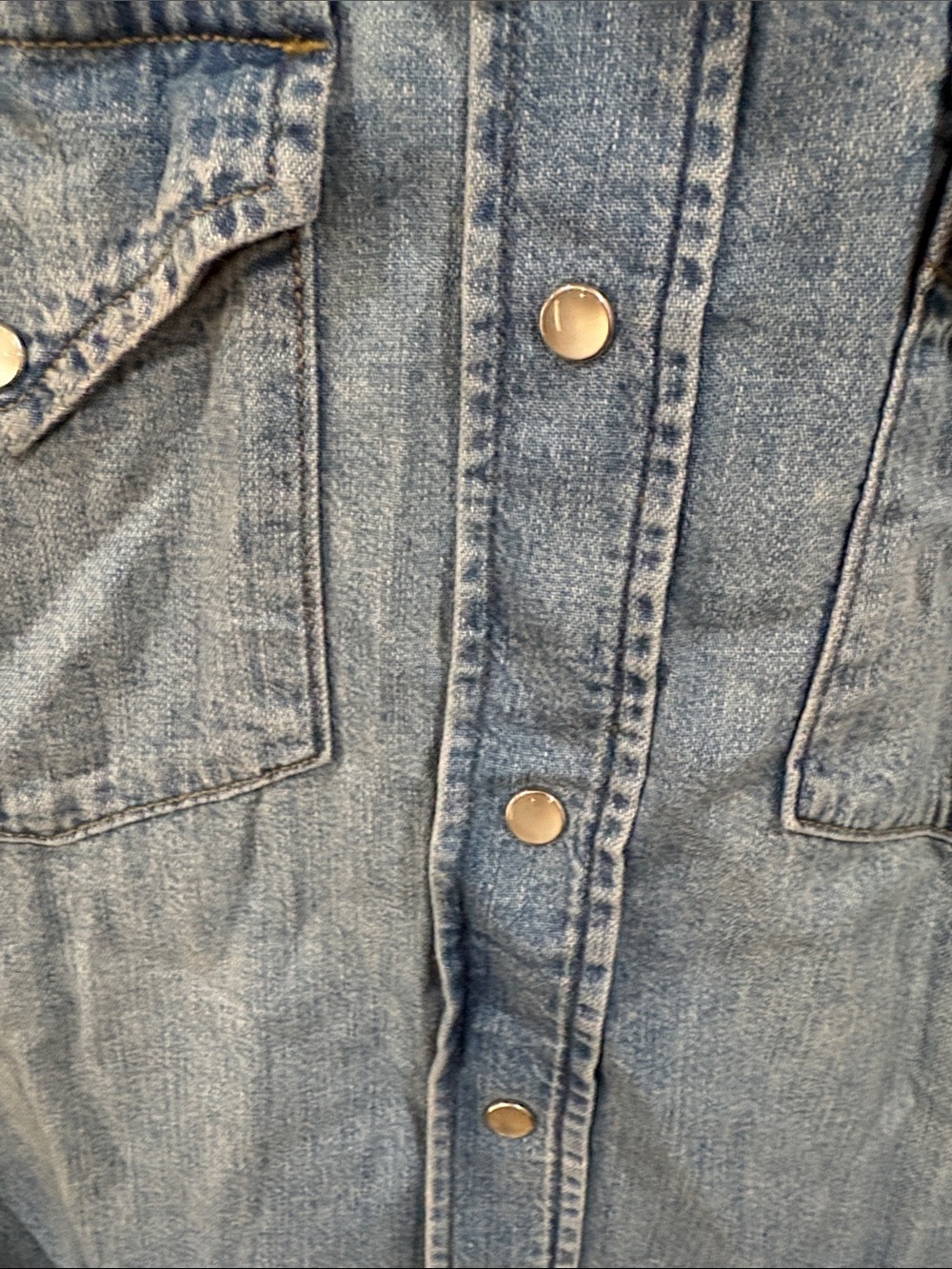 Buck Mason Women’s Rodeo Queen Western Denim Shirt Small NWD - Picture 3 of 11